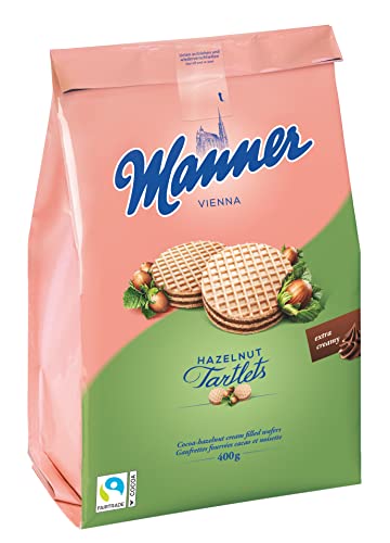 Manner Törtchen | knusprige Kekse mit Haselnusscreme | 6er Pack (400 g) von Manner WIEN