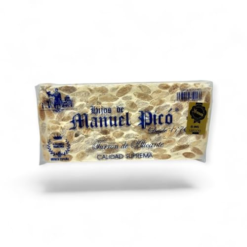 Turrón de Alicante (1 x 300g) spanisches Mandel Nougat von Manuel Pico