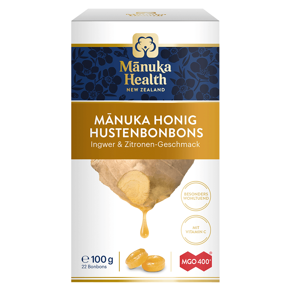 Hustenbonbons Ingwer & Zitrone von Manuka Health