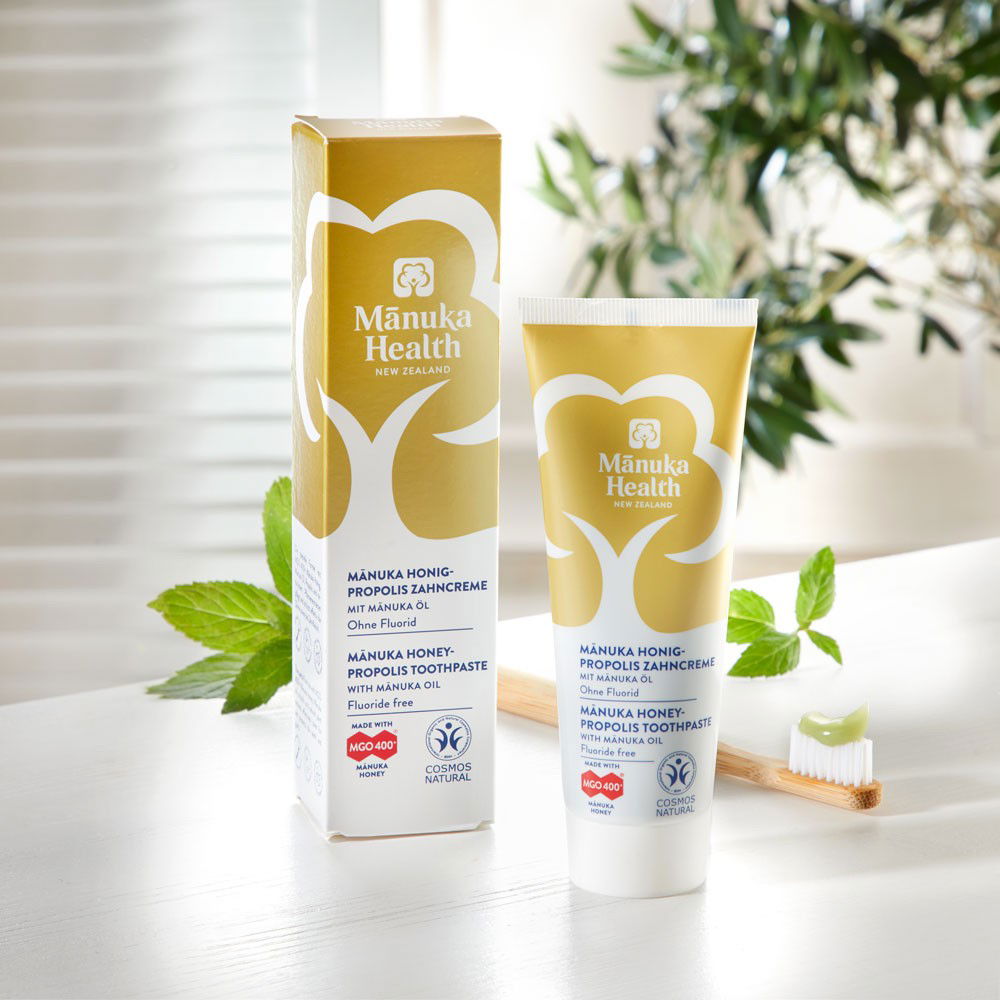 Manuka Honig MGO 400+ Propolis Zahncreme, ohne Fluorid von Manuka Health