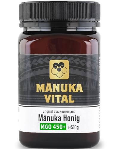 Manuka Vital MGO 450+ (500g) - Laborgeprüfter & Zertifizierter Manuka Honig 450 | Original aus Neuseeland | Manuka 450 statt nur Manuka 400 von Manuka Vital