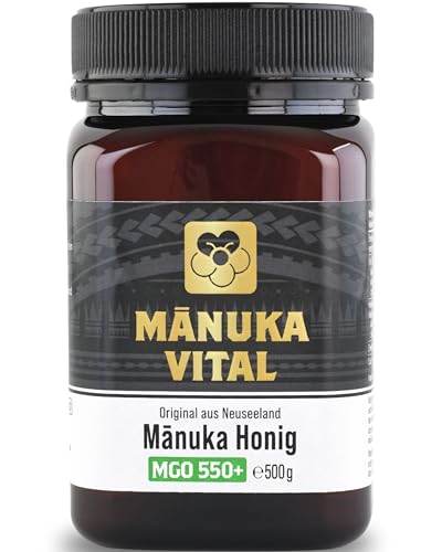 Manuka Vital MGO 550+ (500g) - Laborgeprüfter & Zertifizierter Manuka Honig 550 + | Original aus Neuseeland von Manuka Vital