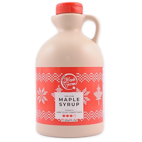 Ahornsirup LIMITIERTE AUFLAGE WEIHNACHTEN Grad A - Dark - 1 Liter - GLUTEN FREE - VEGAN - kanadischer ahornsirup - pure maple syrup - reiner ahornsirup - pancake sirup - ahornsirup Kanada von MapleFarm