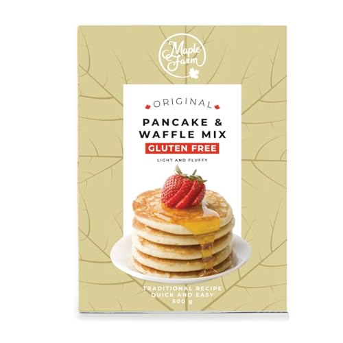 MapleFarm - Mischung für PANCAKES und WAFFELN OHNE GLUTEN - 500g - GLUTENFREIE MISCHUNG von MapleFarm