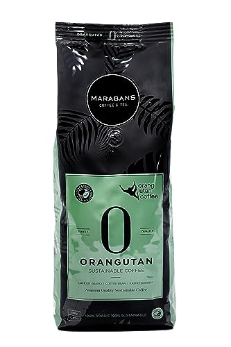 Ihr bisheriger Beitrag: Marabans Orang-Utan Kaffeebohnen Paket 1 Kilo - 100% natürliche nachhaltige Produktion - 100% natürliches Aroma / 100% Arabica. Herkunft Sumatra, Indonesien. von Marabans Coffee & Tea