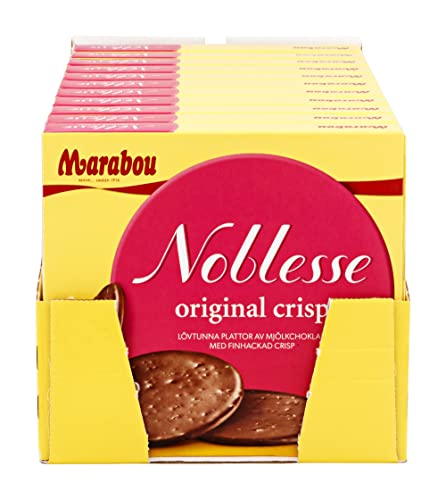 Marabou Noblesse Original, zarte Marabou-Schokolade trifft auf Knusper-Mais, Vollmilchschokolade ideal auch zum Dekorieren von Kuchen und Torten, 1 x 150 g von Marabou