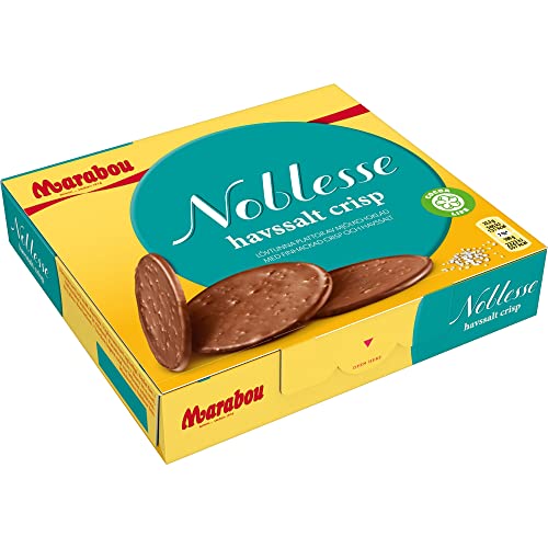 Marabou Noblesse Sea Salt, zarte Marabou-Schokolade trifft auf Knusper-Mais, Vollmilchschokolade mit Sea Salt ideal auch zum Dekorieren von Kuchen und Torten, 1 x 150 g von Marabou