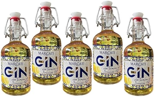 MARCATI GIN CON LIMONE DI SIRACUSA IGP MIGNON MINIATURE 10 CL 5 BOTTIGLIETTE von Marcati