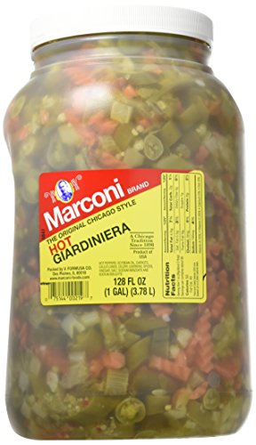 Marconi – The Original Chicago Style Hot Giardiniera – Gallone Kunststoff-Krug von Marconi