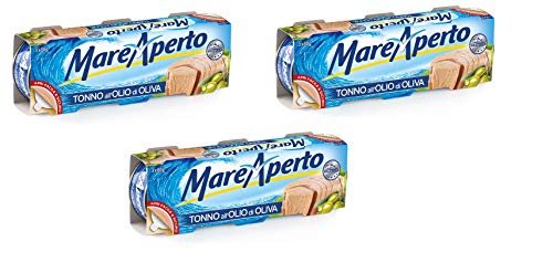 3x Mare Aperto Tonno all'olio di oliva Thunfisch in Olivenöl Thunfisch konserven wilder Thunfisch ( 3 x 80g ) von Mare Aperto