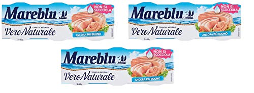 3x Mareblu Vero Naturale Tonno al Naturale natürlicher Thunfisch ( 3 x 60g ) Thunfisch konserven von Mareblu