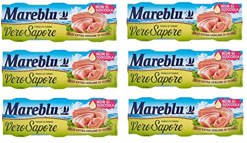 6x Mareblu Tranci di Tonno Vero Sapore Thunfisch in nativem Olivenöl extra Thunfisch konserven ( 3 x 60g ) von Mareblu