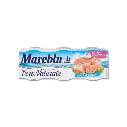 Mareblu Vero Naturale Tonno al Naturale natürlicher Thunfisch ( 3 x 60g ) Thunfisch konserven von Mareblu