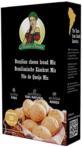 Pao de Queijo mix 1 x 400g, glutenfreier Mix, Käsebrot ohne Zusatzstoffe, schnell zubereitet von Maria Bonita