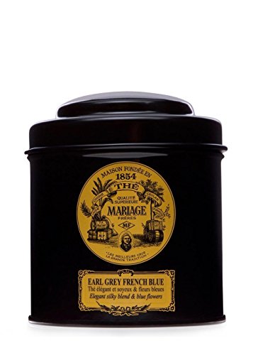 Earl Grey French Blue Tea, 100g Loose Tea, in a Tin Caddy (1 Pack) MR24LS von Mariage Frères
