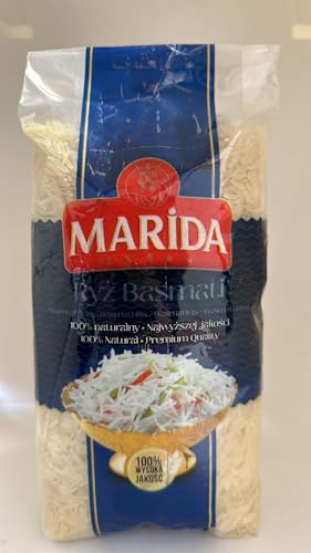 Marida Basmati Reis – Hochwertiger Langkornreis – Aromatisch und Locker – Perfekt für Gesunde Ernährung und Exotische Gerichte – 1000g von Marida