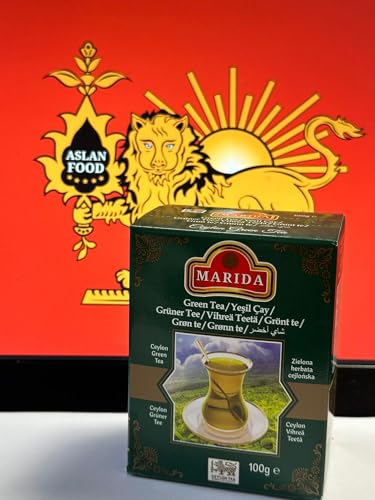 Marida Grüner Blatttee - Reiner, Natürlich Aromatischer Tee - Ausgewählte Blätter - Ideal für Jeden Tag - 100g von Marida