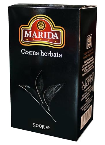 Marida Schwarzer Tee – Hochwertiger Loser Blatttee – 100% Natürlicher Geschmack – Aromatisch und Erfrischend – Perfekt für Jeden Anlass – Unterstützt Gesundheit und Wohlbefinden – 500g von Marida