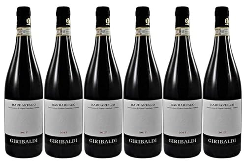 6 Flaschen Barbaresco DOCG 2017 von Mario Giribaldi (6x0,75l) im Sparpack, trockener Rotwein aus dem Piemont von Mario Giribaldi