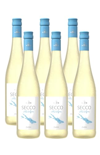 Bodensee Secco Alkoholfrei Trocken – Deutscher, alkoholfreier Perlwein vom Weingut Markgraf von Baden am Bodensee (6 x 0,75l) von Markgraf von Baden