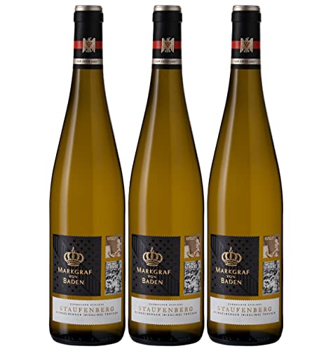 Markgraf von Baden | VDP.Erste Lage | Durbacher Schloss Staufenberg Klingelberger Riesling | Trockener Weißwein aus Baden (3 x 0,75l) von Markgraf von Baden