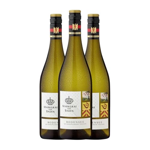 Markgraf von Baden Weißburgunder Trocken Gutswein 75 cl Weißwein (Karton mit 3 Flaschen von 75 cl) von Markgraf von Baden