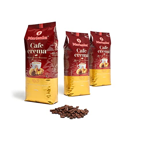 MARLENKA® 2+1 Cafe crema 3 x 500g | Espresso Bohnen | schokoladiges & nussiges Aroma | Geröstete Kaffeebohnen | Kaffeebohnen Vollautomat | Bohnenkaffee ganze Bohnen | Coffee Beans von Marlenka