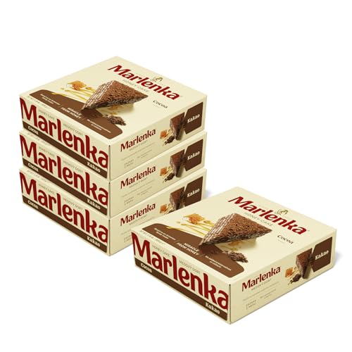 MARLENKA® 3+1 Honigkuchen mit Kakao 4 x 800 g | Tschechischer Kuchen für Desserts und Geschenksets | Leckere Honigkuchen Geschenkbox | Honey Cake für besondere Anlässe von Marlenka