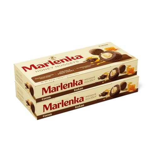 MARLENKA® Kakao - Honigkugeln DuoPack | Honey Nuggets | Gebäckkugeln mit Honig | 2 x 10 Bälle | 2 x 235g | Süßigkeiten Großpackungen | Lange Haltbarkeit - Ablaufdatum mehrere Wochen von Marlenka