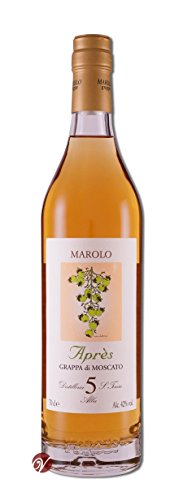 Grappa Moscato Apres 5 Jahre 42° Marolo von Marolo Grappe