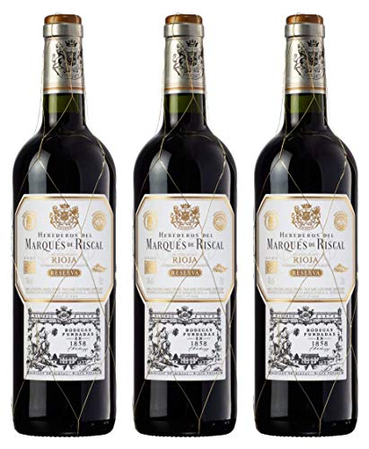 Marqués de Riscal Reserva - Trockener Rotwein in Reserva-Qualität aus der Region Rioja in Spanien (3 x 0,75l) von Marques De Riscal