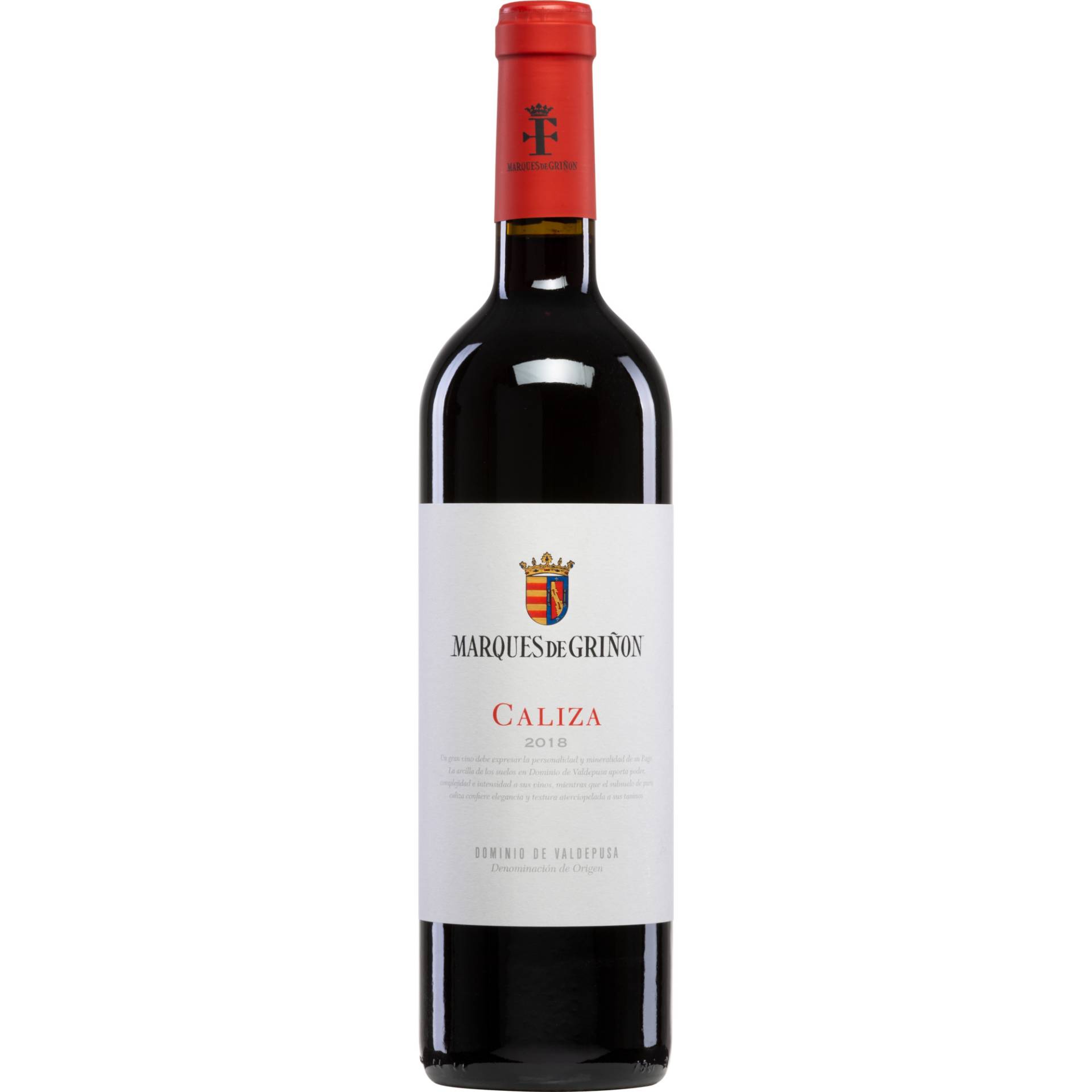 Marqués de Griñón Caliza Tinto, Vino de Pago Dominio de Valdepusa, Dominio de Valdepusa, 2020, Rotwein von Marqués de Griñón Family Estates - Finca Casa de Vacas, 45692 Malpica de Tajo (Toledo), Spanien