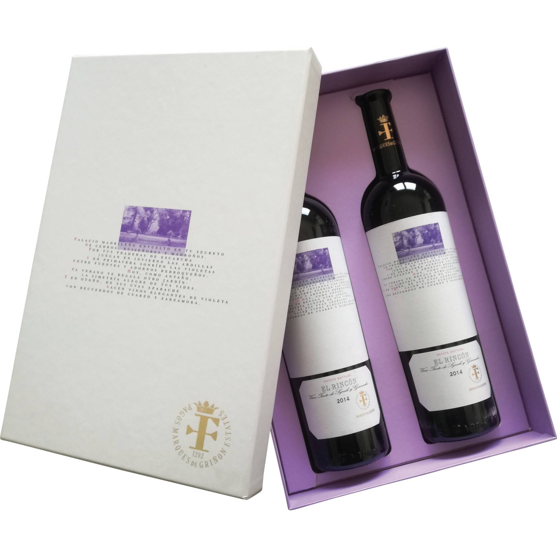 Marqués de Griñón El Rincón, Vinos de Madrid DO, 2er-Geschenkpackung, Madrid, 2014, Rotwein von Marqués de Griñón Family Estates - Finca Casa de Vacas, 45692 Malpica de Tajo (Toledo), Spanien