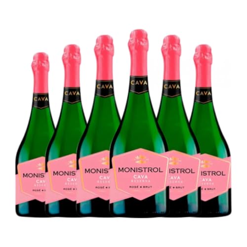 Marqués de Monistrol Rosé Brut Cava Reserve 75 cl Rosé Sekt (Karton mit 6 Flaschen von 75 cl) von Marqués de Monistrol