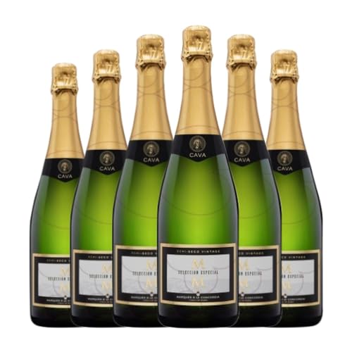 Marqués de Monistrol Selección Especial Vintage Halbtrocken Halbsüß Cava 75 cl (Schachtel mit 6 Flaschen von 75 cl) von Marqués de Monistrol