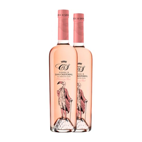 Marqués de Vargas Conde de San Cristobal Flamingo Rosé Tempranillo Ribera del Duero Alterung 75 cl Rosé-Wein (Karton mit 2 Flaschen von 75 cl) von Marqués de Vargas