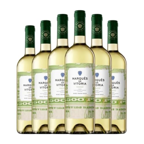 Marqués de Vitoria Blanco Verdejo Rioja Jung 75 cl Weißwein (Karton mit 6 Flaschen von 75 cl) von Marqués de Vitoria