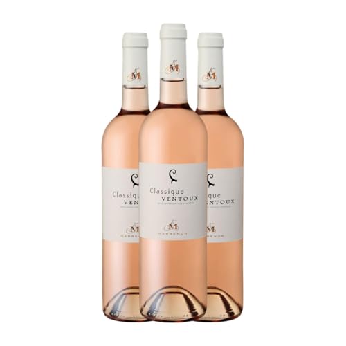 Marrenon Classique Rosé Côtes du Ventoux 75 cl Rosé-Wein (Karton mit 3 Flaschen von 75 cl) von Marrenon