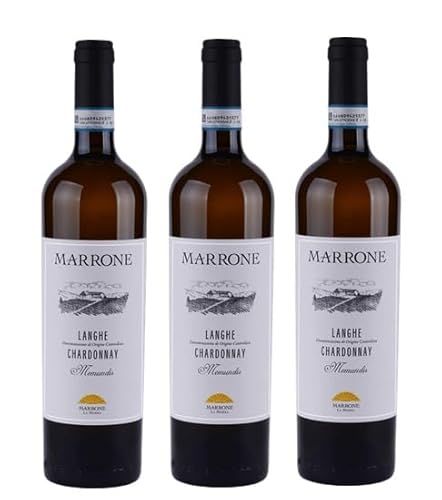 3x 0,75l - 2021er - Marrone - Memundis - Chardonnay - Langhe D.O.P. - Piemonte - Italien - Weißwein trocken von Marrone