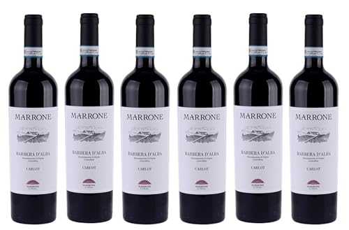 6x 0,75l - 2021er - Marrone - Carlot - Barbera d'Alba D.O.P. - Piemonte - Italien - Rotwein trocken von Marrone