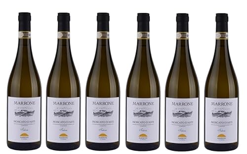 6x 0,75l - 2023er - Marrone - Solaris - Moscato d'Asti D.O.C.G. - Piemonte - Italien - Weißwein süß von Marrone