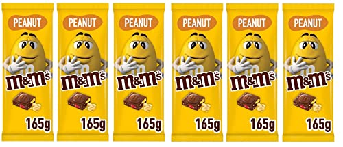 6x M&M's Peanut Tafel Milchschokolade mit mini m&m's und knusprigen Erdnüssen 165g von Mars