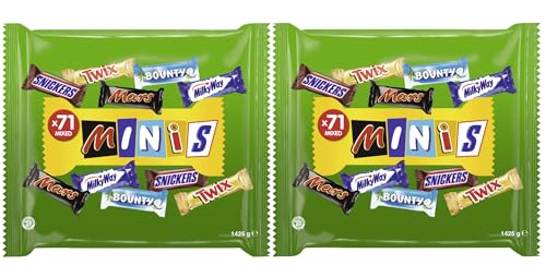 MIXED Minis 2x1425g Twix, Snicker, Mars, Bounty, Milky Way - Partymix Schokoriegel Schokolade von Mars