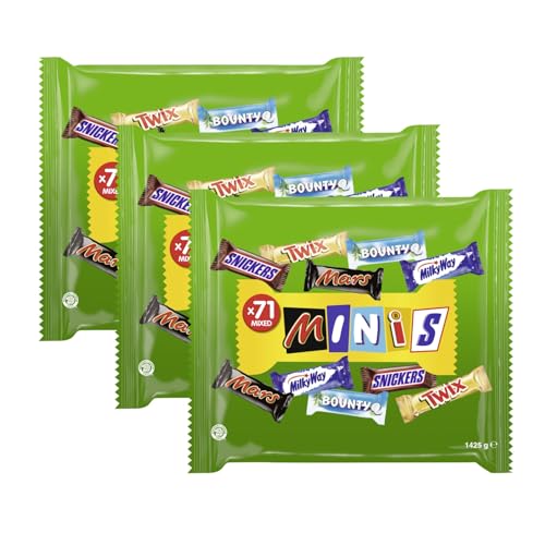 MIXED Minis 3x1425g Twix, Snicker, Mars, Bounty, Milky Way - Partymix Schokoriegel Schokolade von Mars