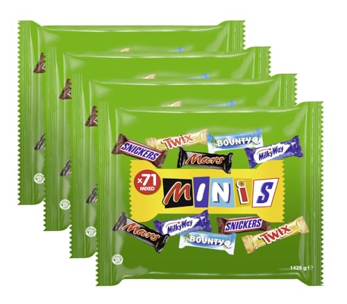 MIXED Minis 4x1425g Twix, Snickers, Mars, Bounty, Milky Way - Partymix Schokoriegel Schokolade von Mars