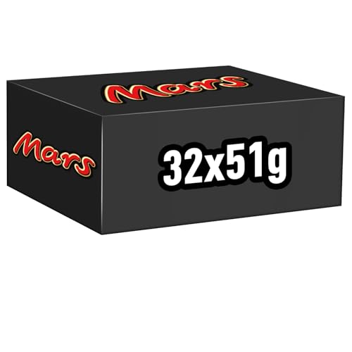 Mars Schokoriegel, mit Karamell, Nougat und Vollmilchschokolade, 32 Packungen x 51g von Mars