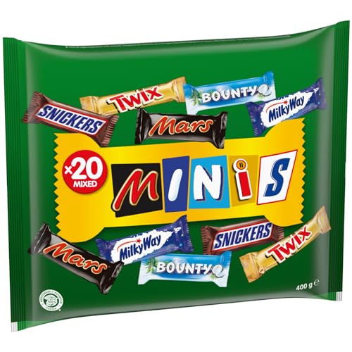 Mixed Minis Beutel, Mars, Snickers, Bounty, Twix, Milky Way & mehr, (1 x 400g) von Mars