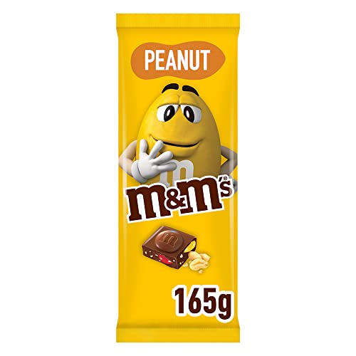 m&m's Peanut Tafel, 165g (Milchschokolade mit mini m&m's und knusprigen Erdnüssen) + usy Block von Mars