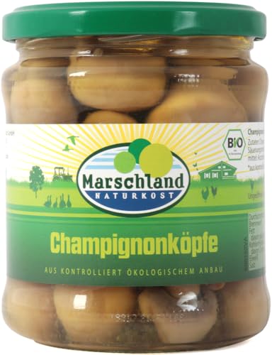 Bio-Champignon Köpfe Gl. MARSCHLAND 2 x 330 gr von Marschland Naturkost