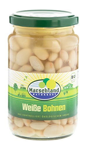 Marschland - Weiße Bohnen bio - 240 g Abtropfgewicht - 330 g / 370 ml Inhalt von Marschland Naturkost